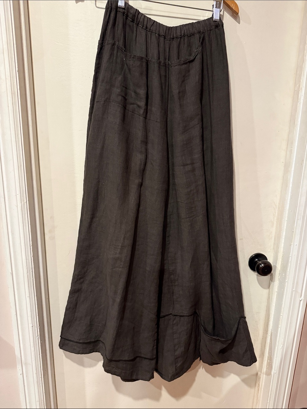 Cynthia Ashby Wide Leg Flowing Pants in Black